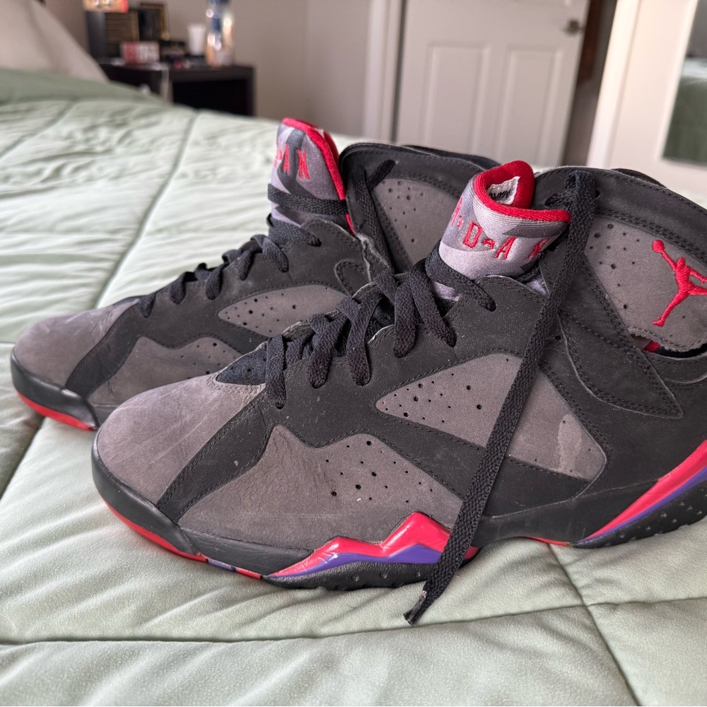 Jordan Black and Red Retro High-Top Sneakers